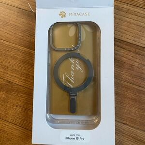Clear Miracase Phone Case for iPhone 15 Pro in box